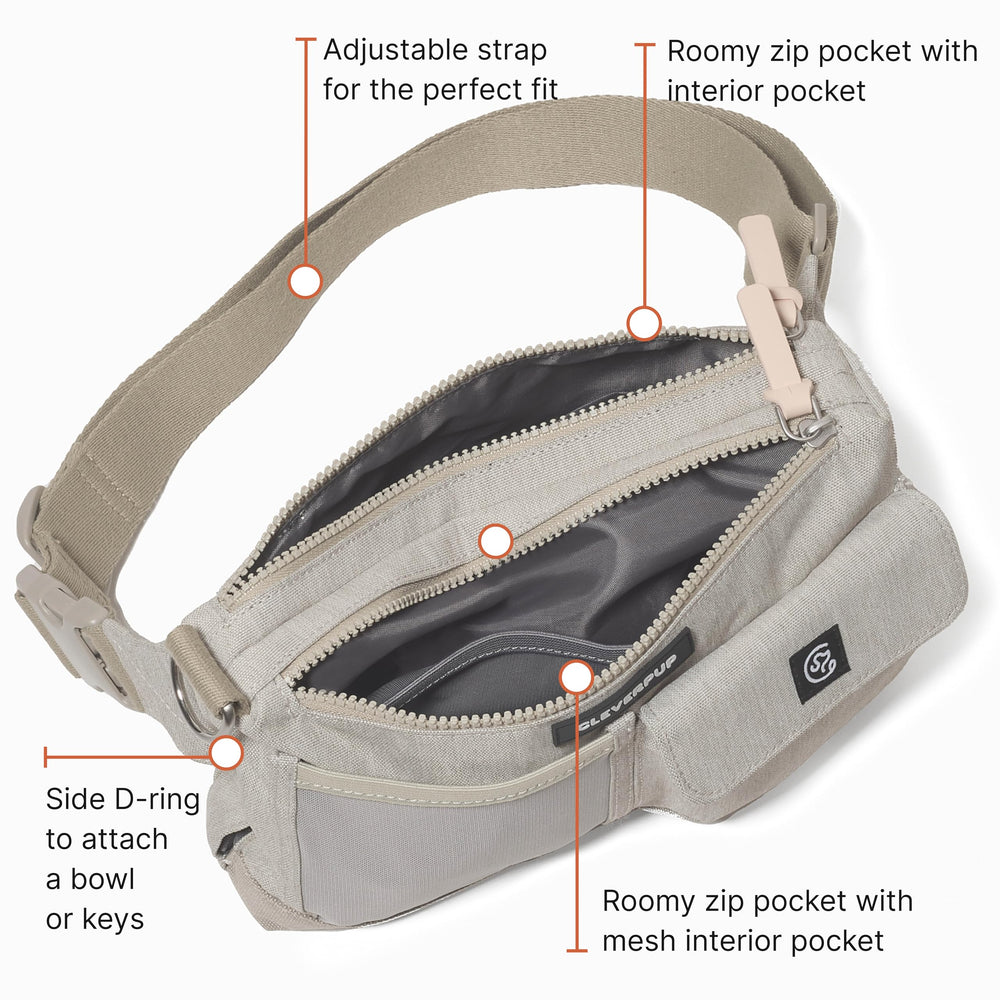Cleverpup D-ring Clip Keys Bottle attachment for essentials.