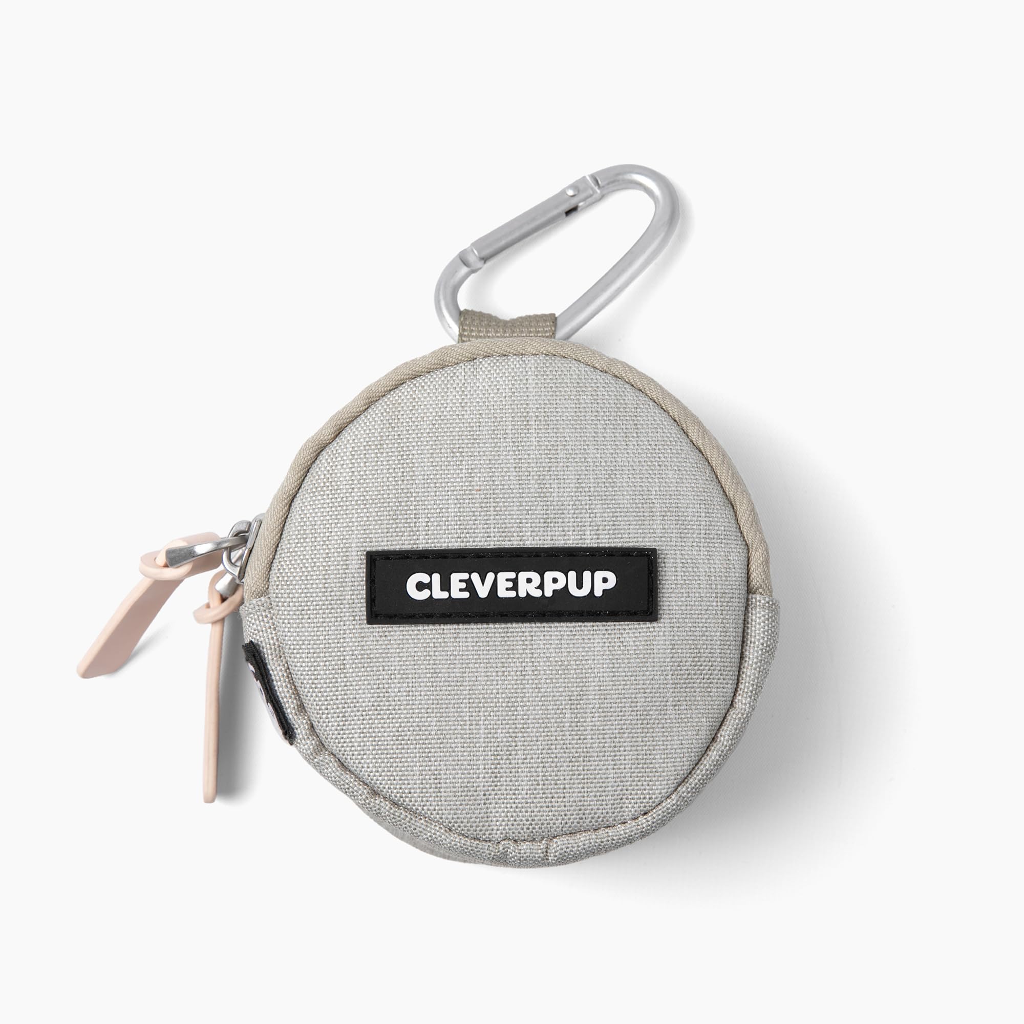 Cleverpup Snackpack carabiner attachment for secure leash or belt setup.
