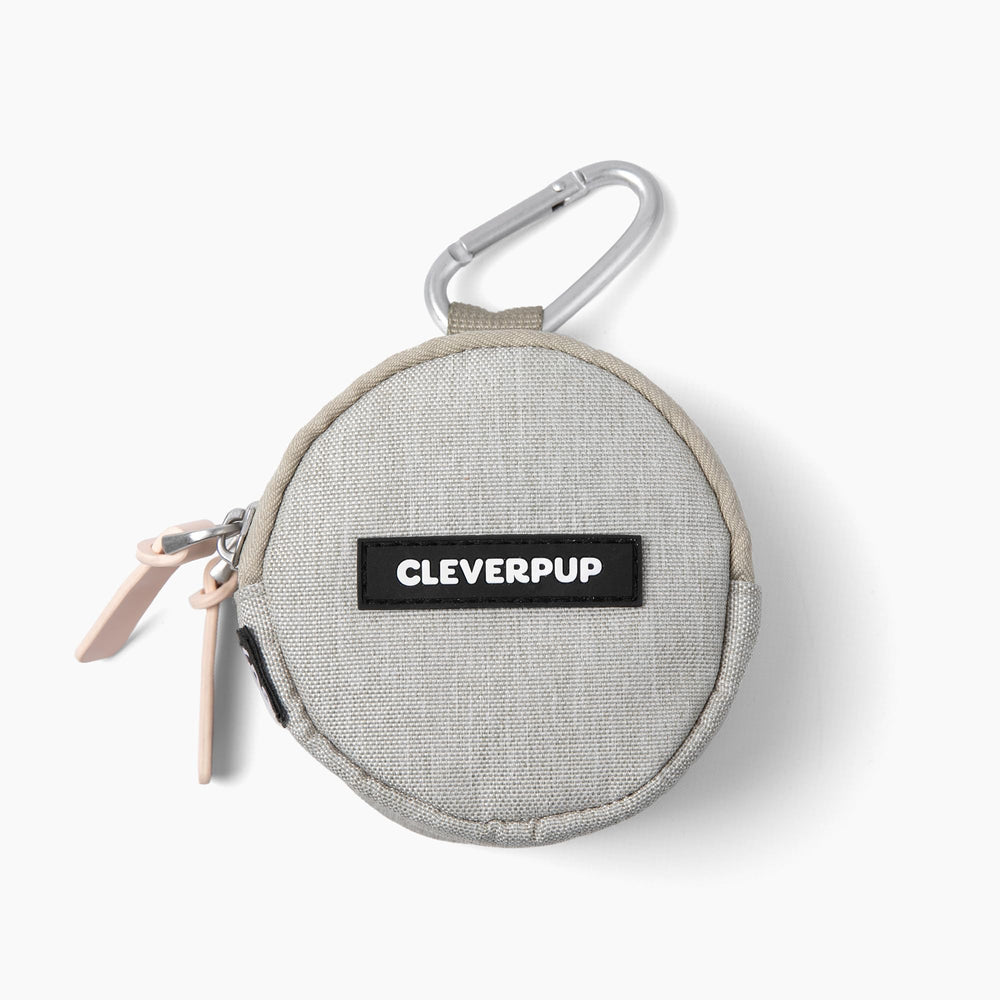 Cleverpup Snackpack carabiner attachment for secure leash or belt setup.