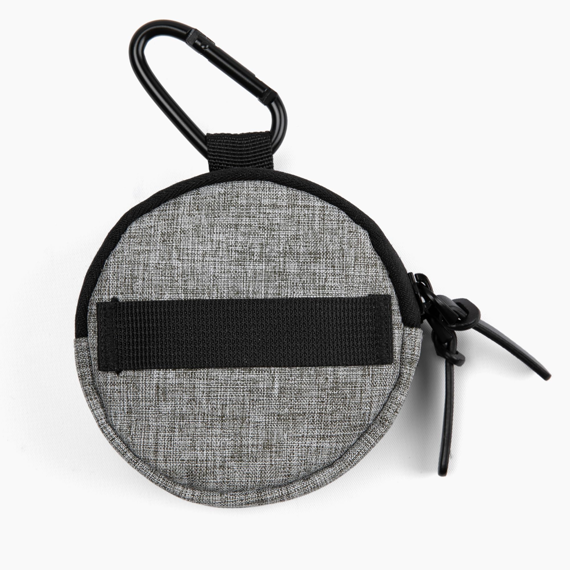Cleverpup Snackpack in Heather Grey blends with gear and hides dirt.