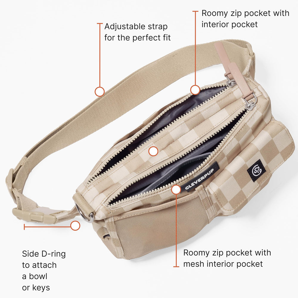 Cleverpup Walk & Train phone pocket provides fast access to your device.