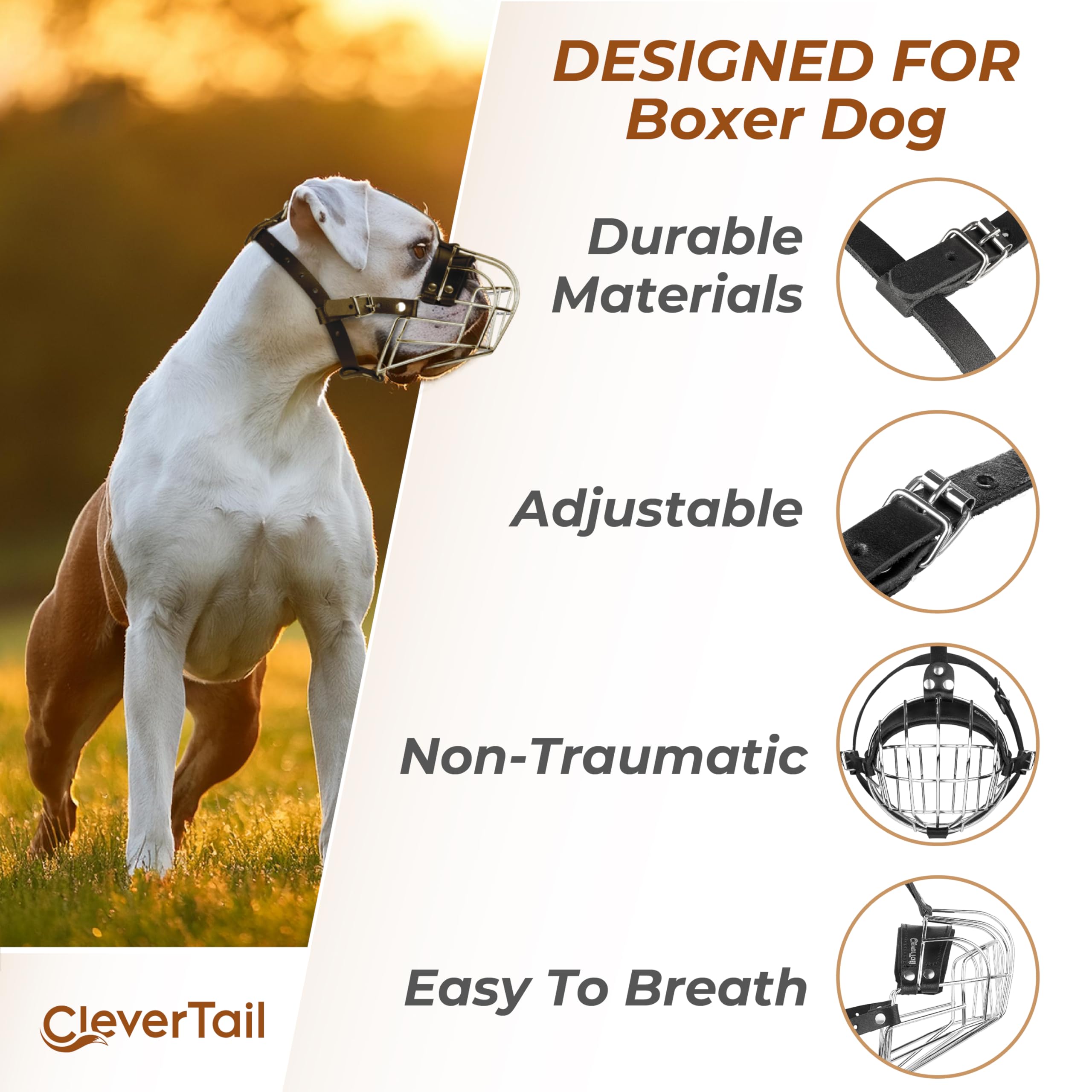 CleverTail durable steel and leather build for daily wear