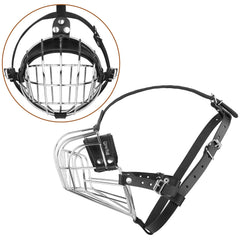 CleverTail Boxer muzzle side view with adjustable leather straps for secure fit