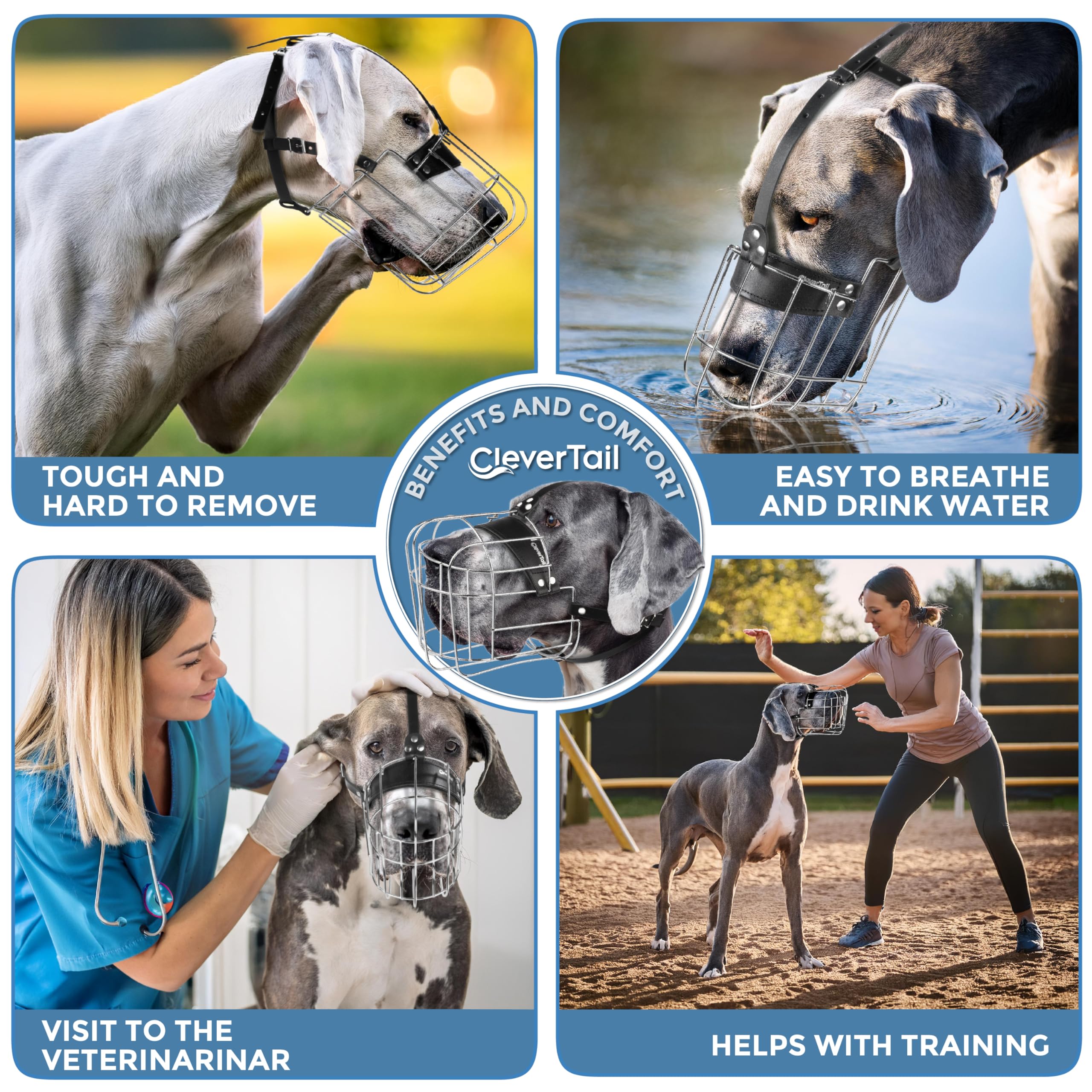 CleverTail muzzle made with safe premium materials for long-lasting use.