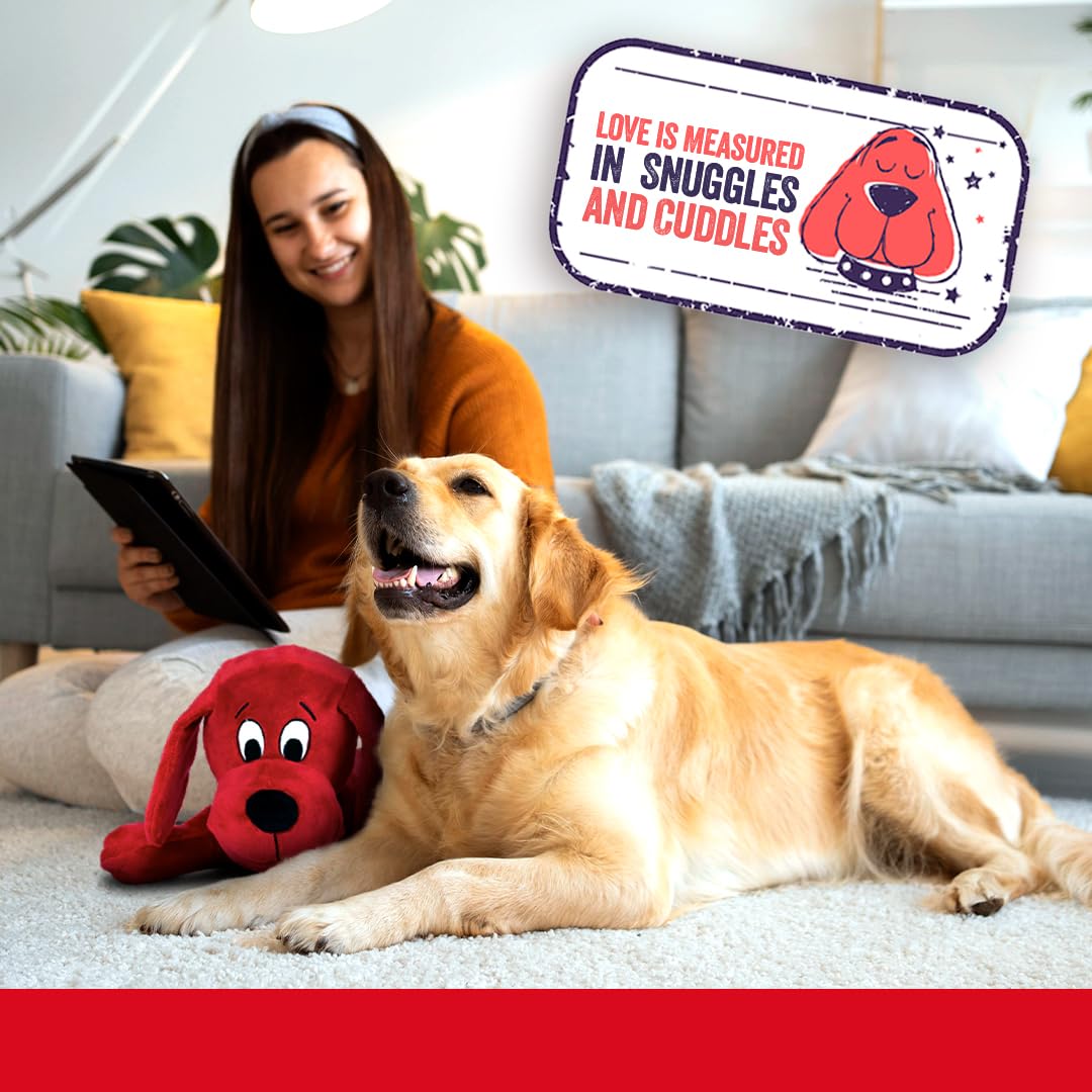 Clifford indoor-play toy keeps dogs busy during indoor activities.