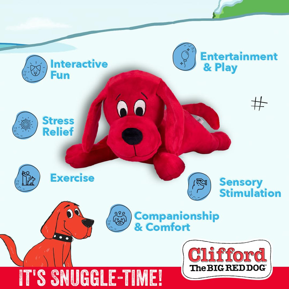 Clifford large-breed soft-toy teething-friendly for gentle chewing.