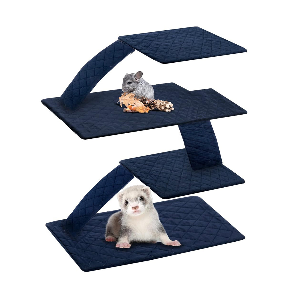 C-LIGHT Ferret Cage Liner blue exterior view demonstrates secure fit for Ferret Nation cages.