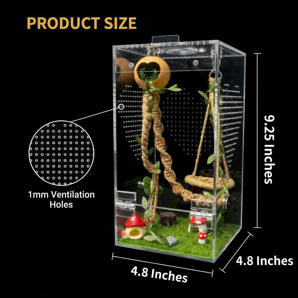 ClimPek Jumping Spider Enclosure close up of magnetic door for secure access