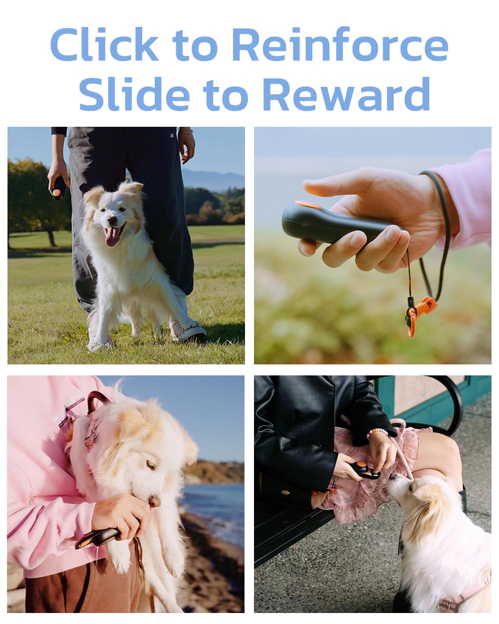 Clink Design cat clicker option for simple multi-pet training