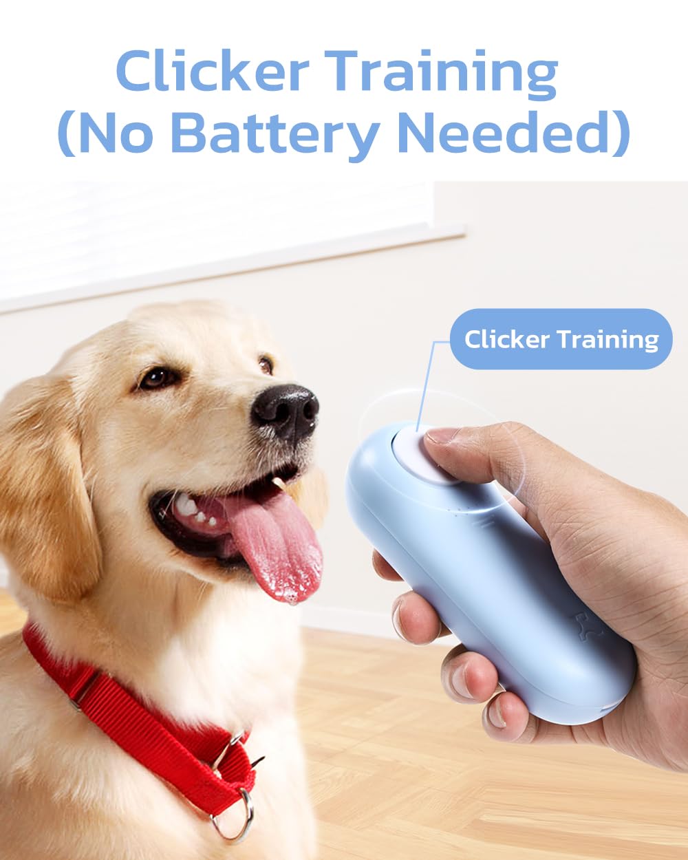 Clink Design compact 2.36 oz dog clicker ideal for pockets and walks