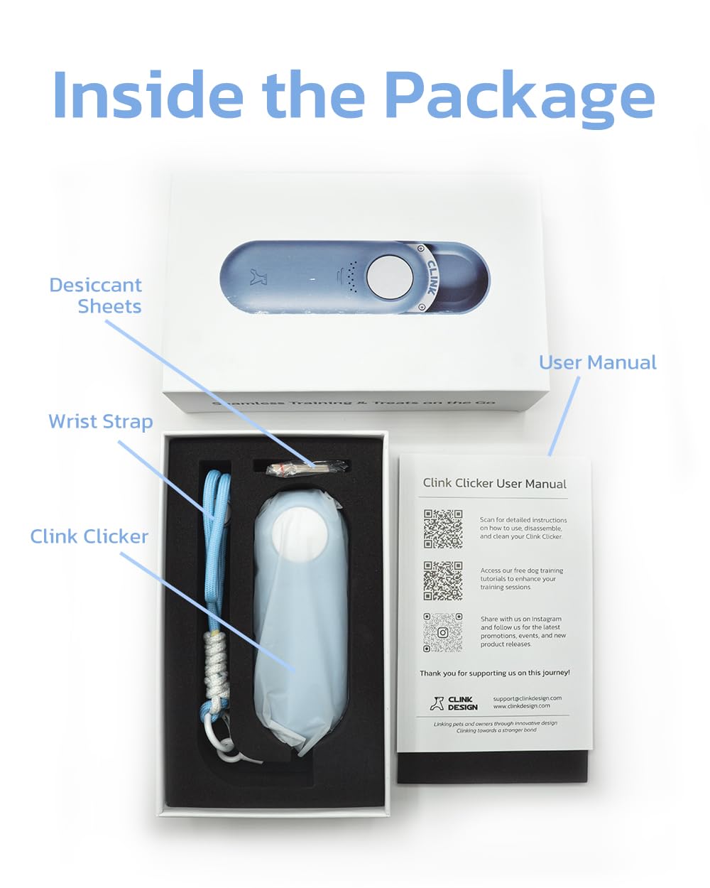 Clink Design easy-clean surface suited for everyday pet training