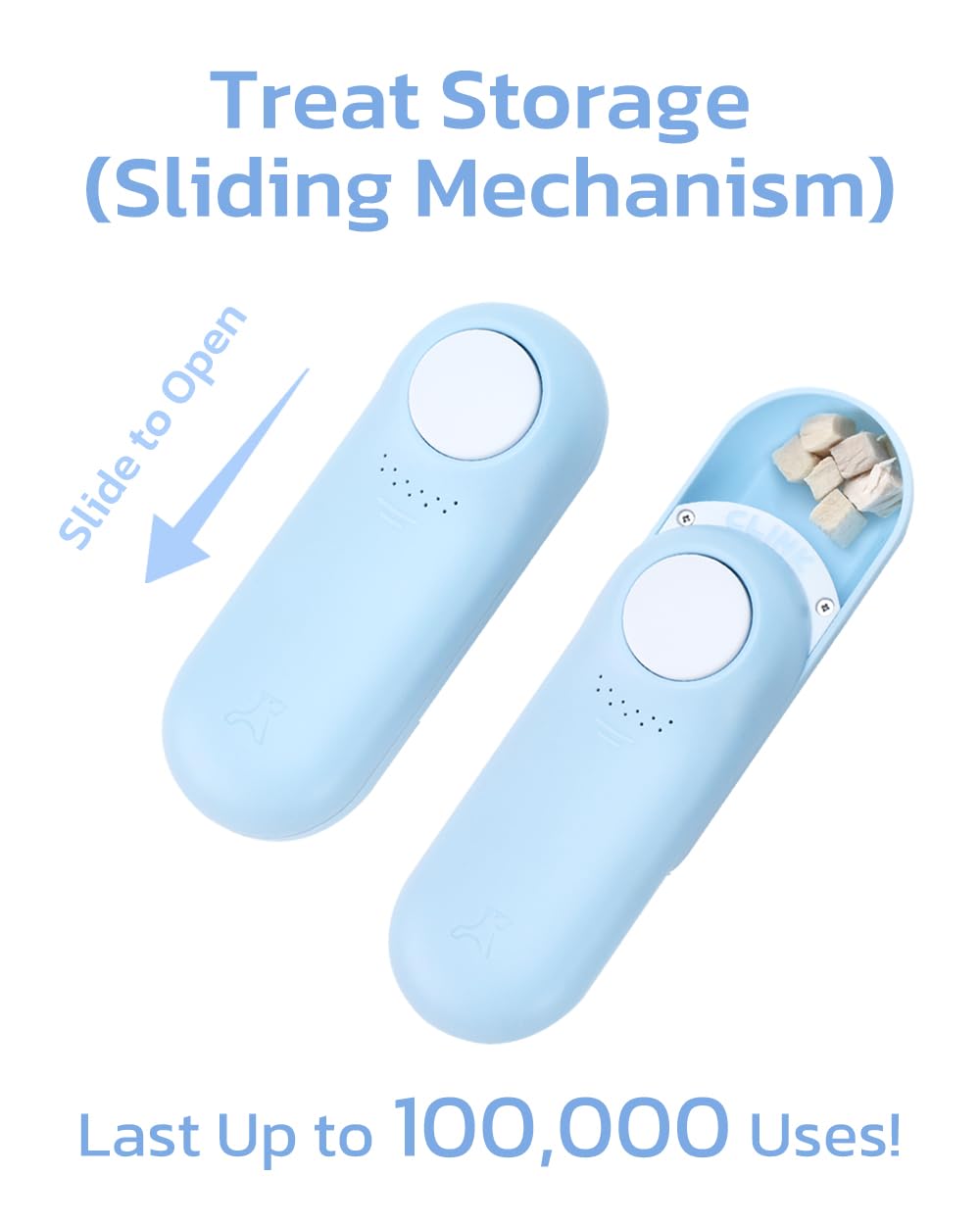 Clink Design one-hand use dog clicker for smooth training