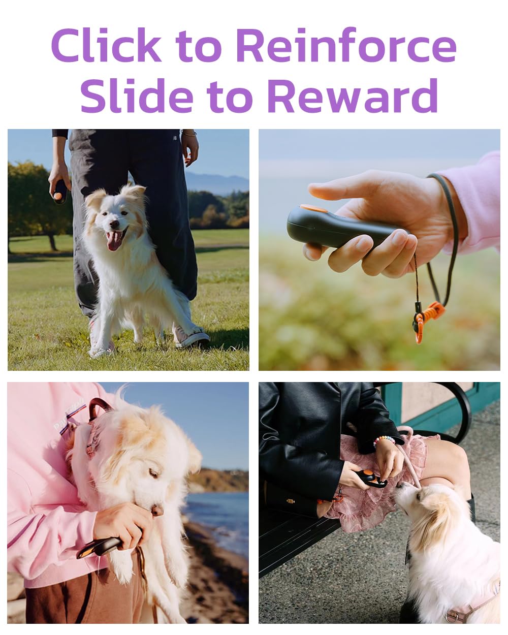 Clink Design lightweight dog clicker 2-36 oz for portable training.