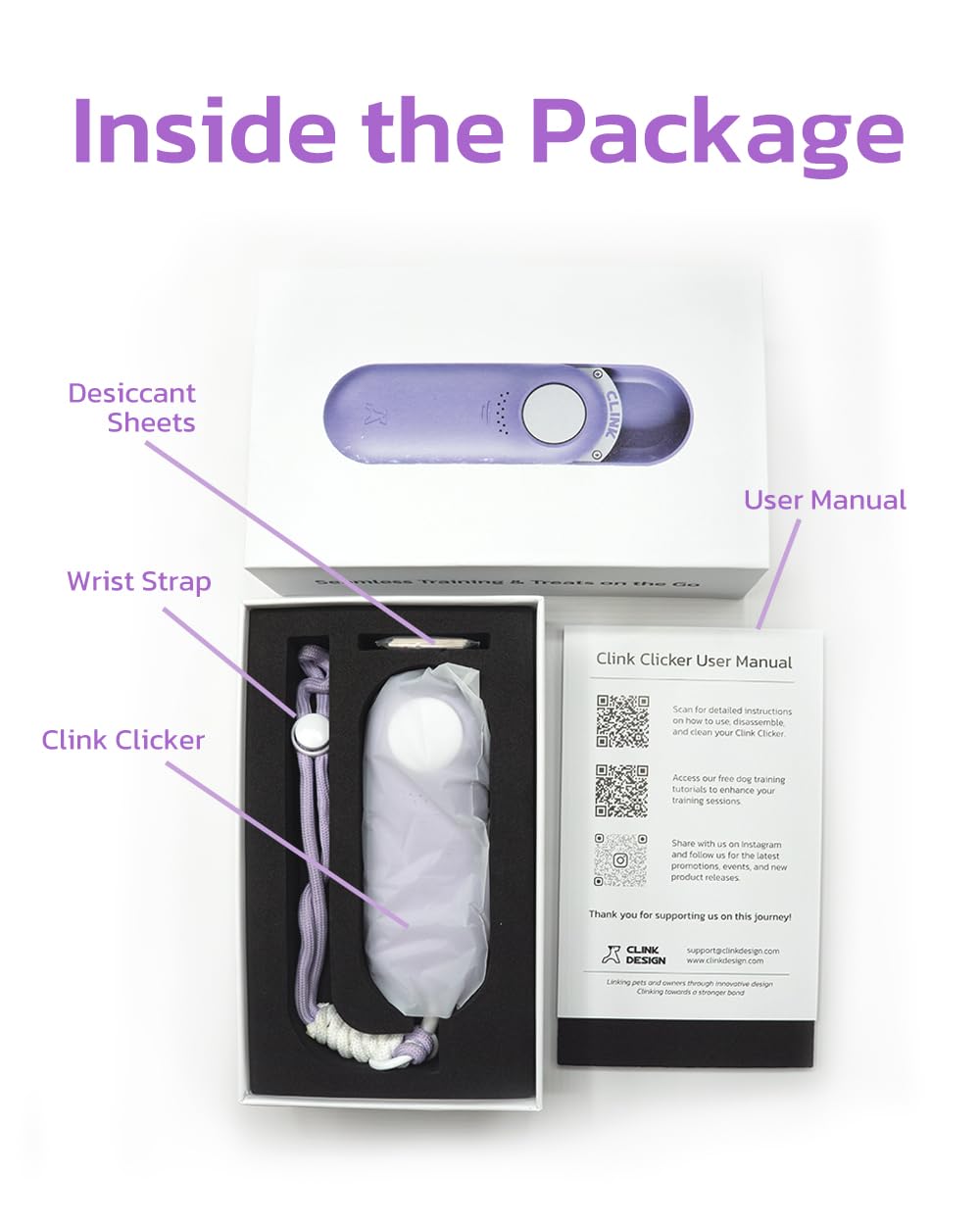 Clink Design two-in-one-training-tool streamlines cueing and rewarding.