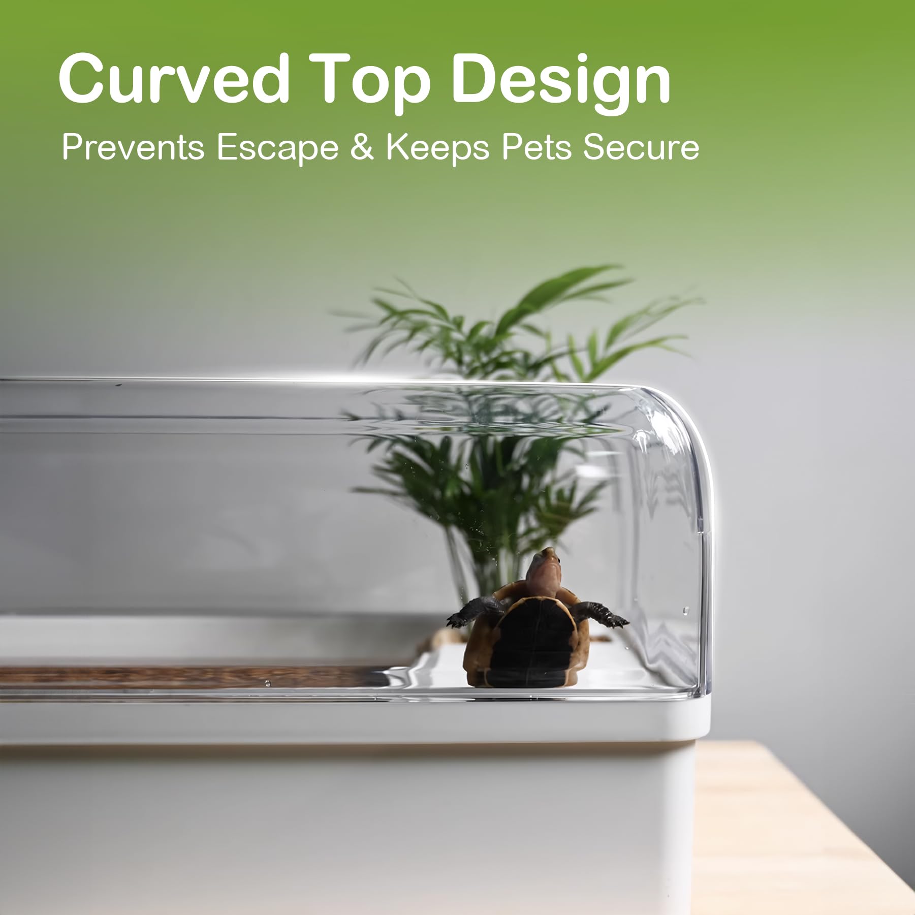 Clioran-compact-desk-friendly-turtle-tank fits tight spaces without sacrificing features