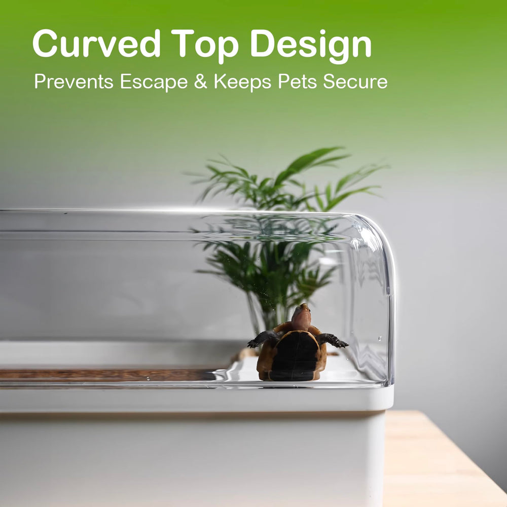 Clioran-compact-desk-friendly-turtle-tank fits tight spaces without sacrificing features