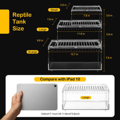 Clioran terrarium cross-ventilation holes promote airflow and stable humidity.