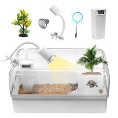 Clioran turtle-tank acrylic habitat for easy viewing of baby turtle behavior