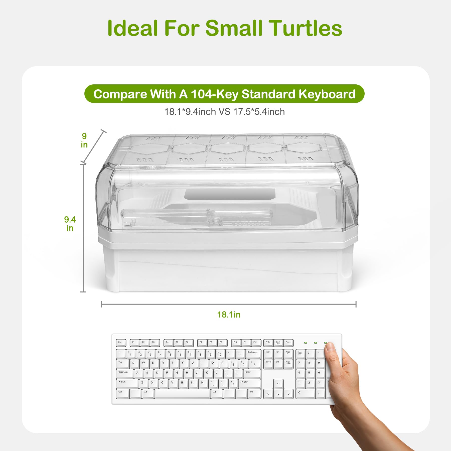 Clioran turtle tank kit anti-escape design keeps pets safely inside during play
