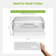Clioran turtle tank kit anti-escape design keeps pets safely inside during play