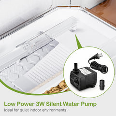 Clioran turtle tank kit durable PC walls provide clear 360° viewing