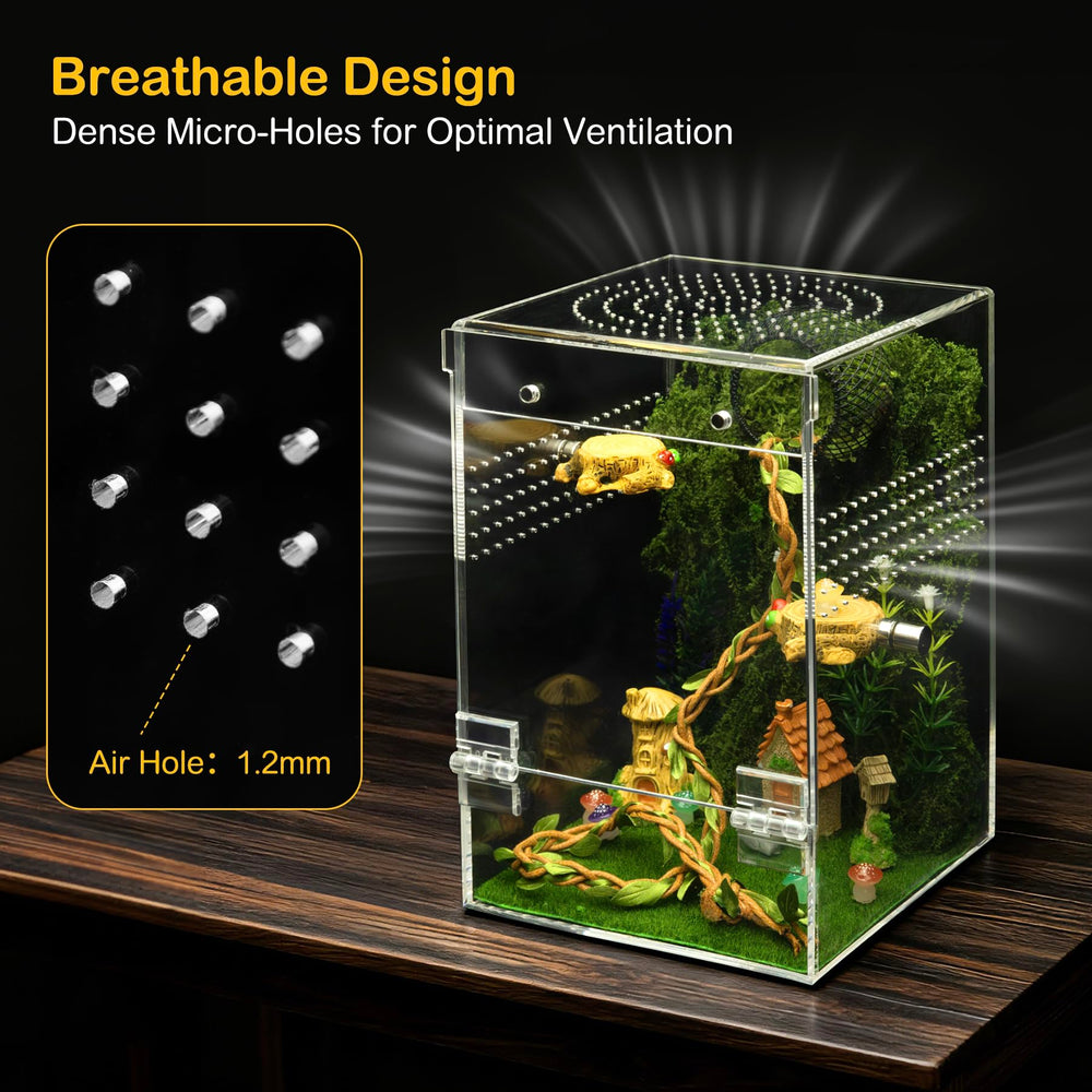 Clioran ventilated airflow enclosure with dense micro-vents supporting healthy humidity
