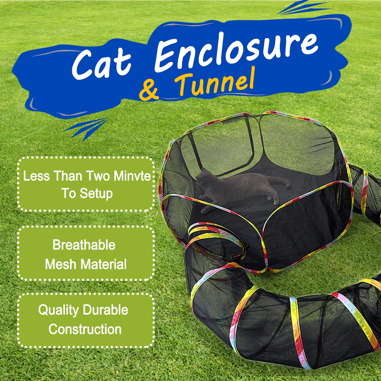CLKHOWL sturdy structure keeps pets secure during outdoor use.