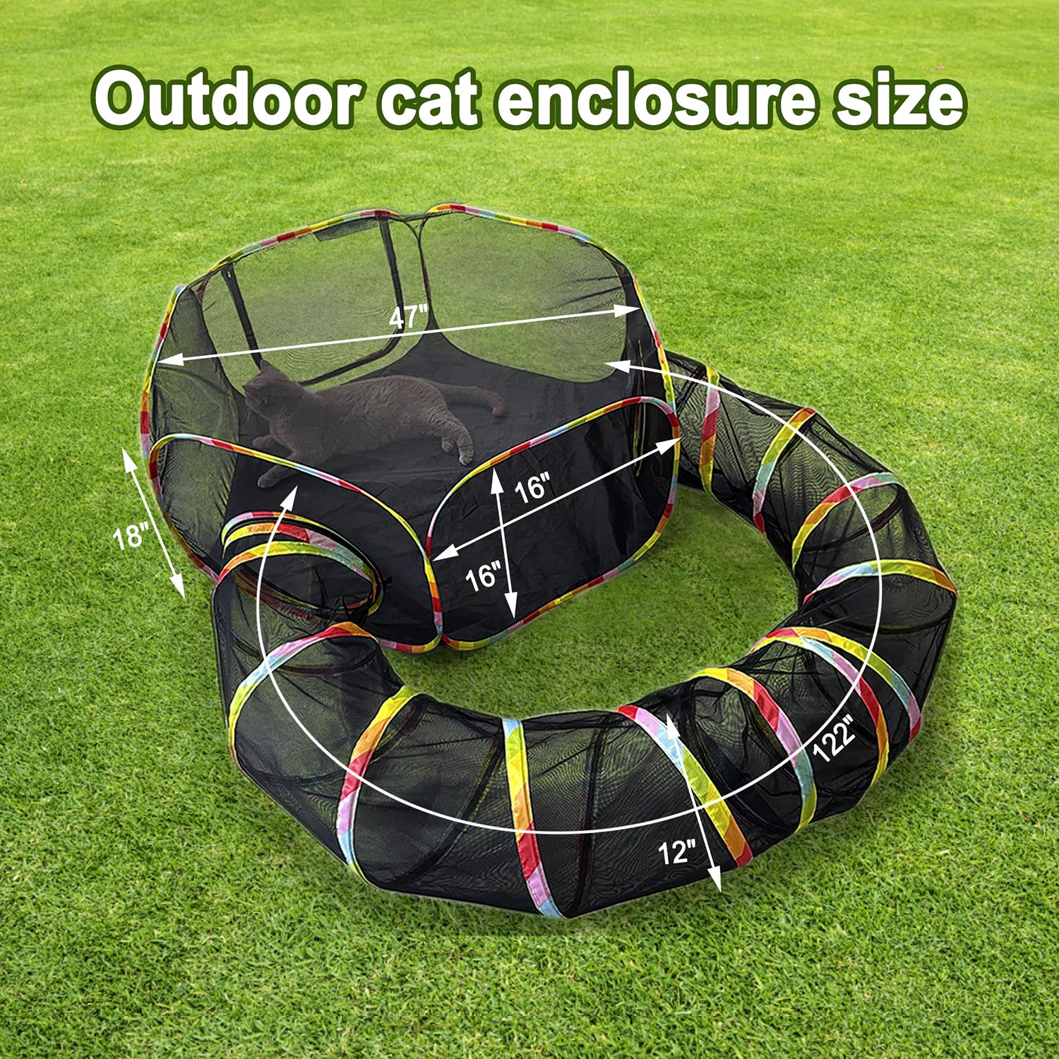 CLKHOWL cat tunnel connection linking tent for playful exploration.