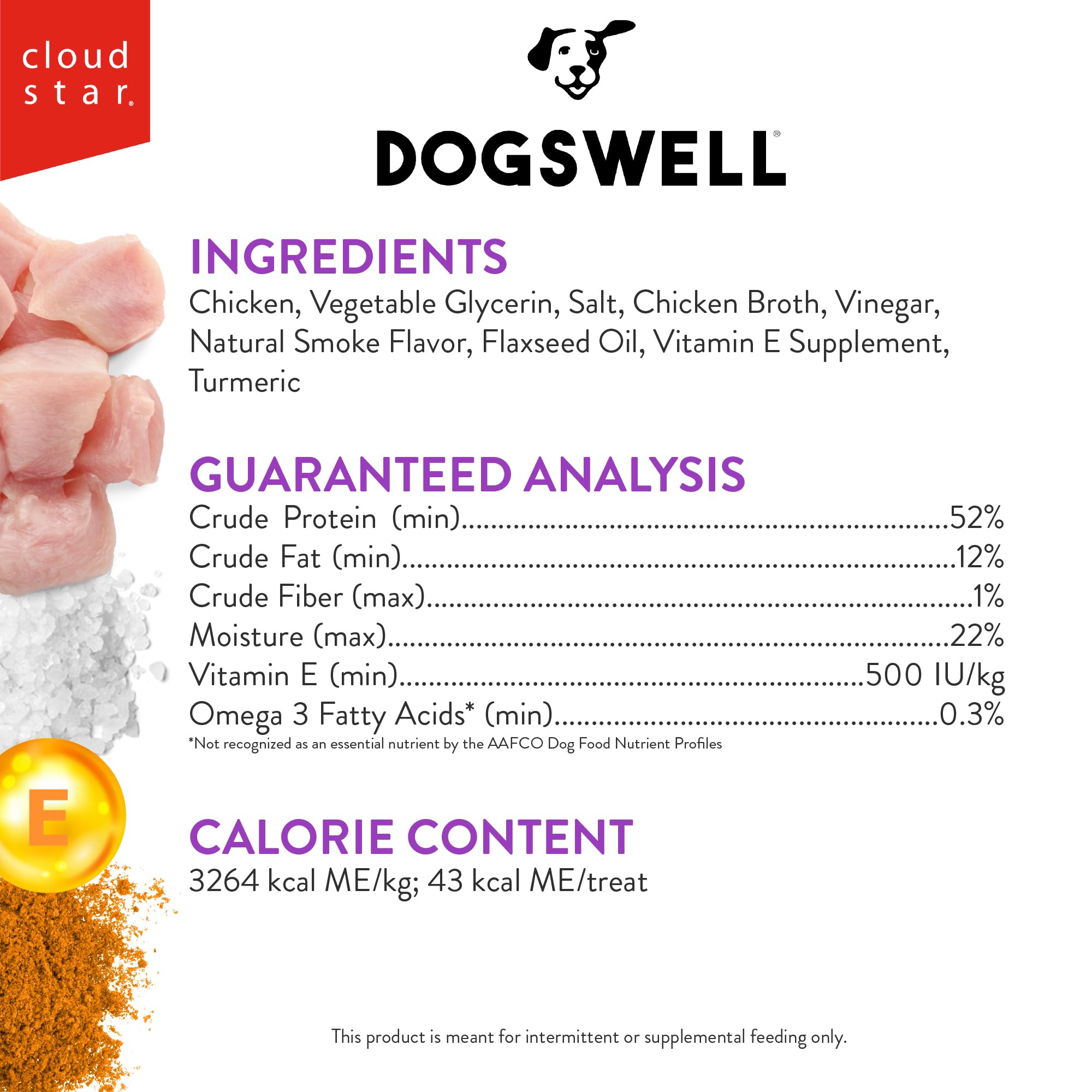 Dog enjoys Dogswell Immunity & Defense jerky made with USA-sourced chicken