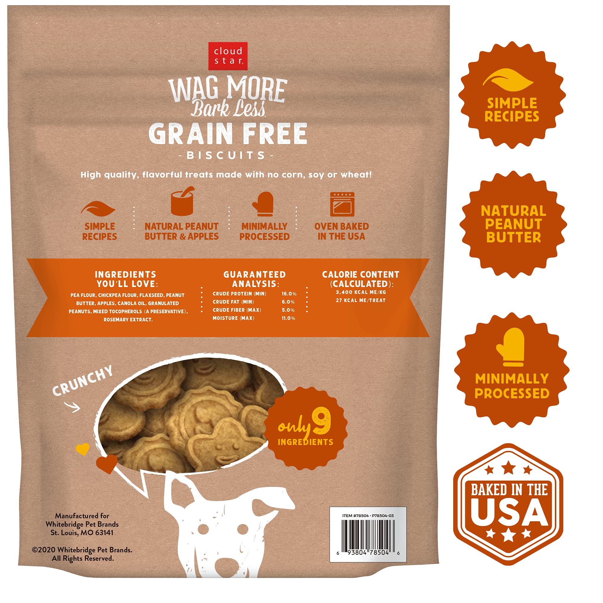 Nine-ingredient biscuit close-up highlighting simple, wholesome formula