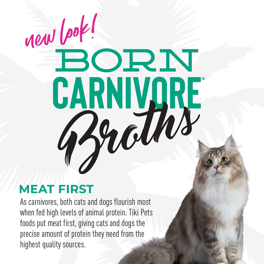 Cloud Star Tiki Cat Born Carnivore Broths cat treats with real tuna ingredients