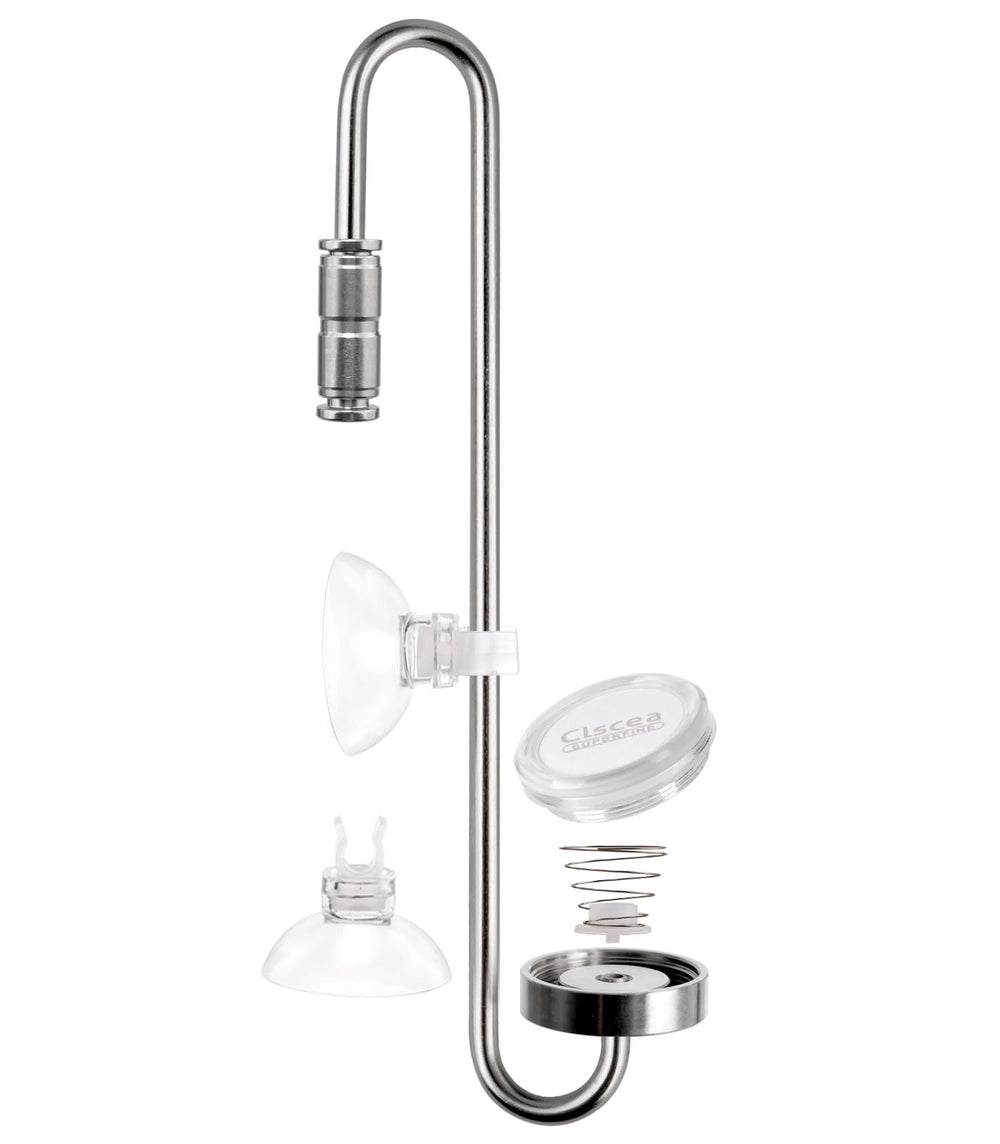 Clscea DC300-25 stainless diffuser full view for steady CO2 diffusion in aquariums