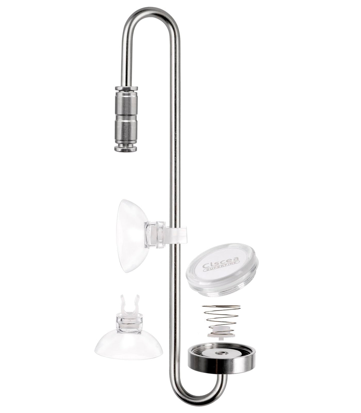 Clscea DC300-25 stainless diffuser full view for steady CO2 diffusion in aquariums