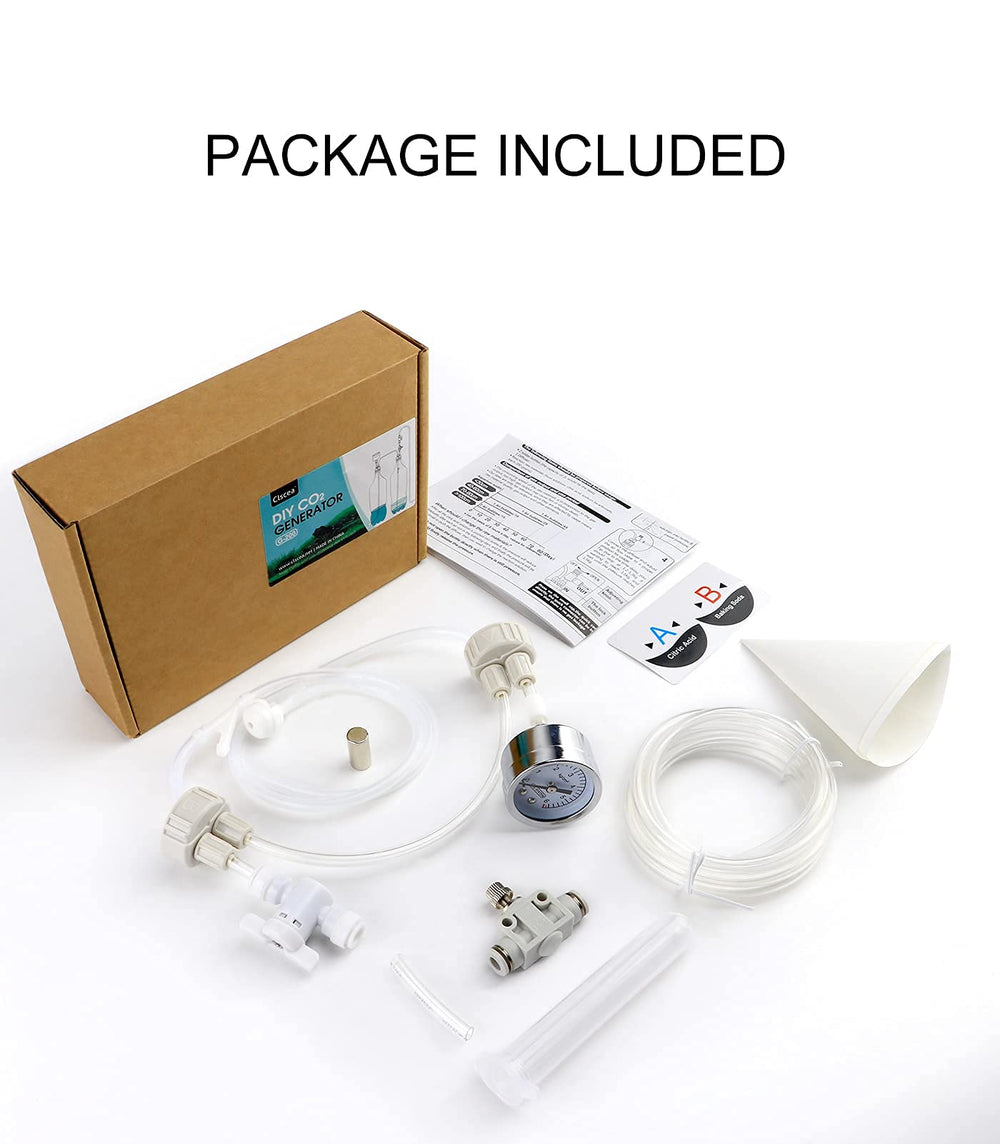 Clscea G200 included accessories: check valve and diffuser for setup