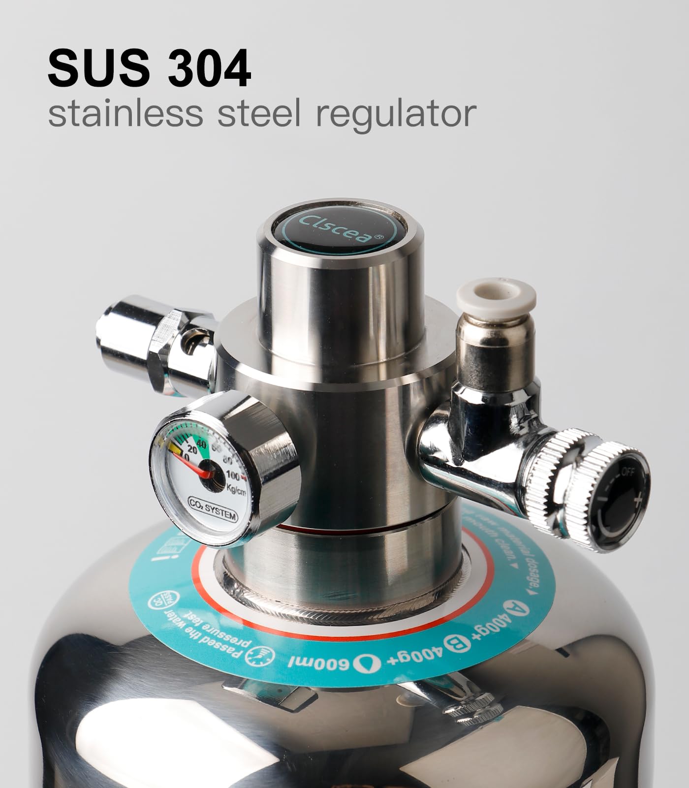 Clscea G700S bubble counter helps monitor CO2 flow clearly