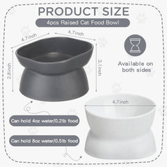 Clysee elevated cat bowls raised height supports easier swallowing