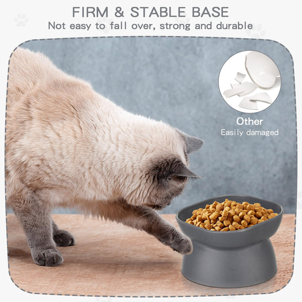 Clysee elevated bowls have a stable base to prevent tipping