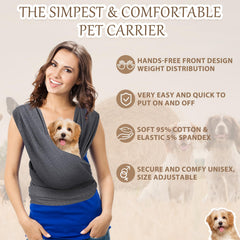 Clysee small dog sling up to 9 kg providing secure support.