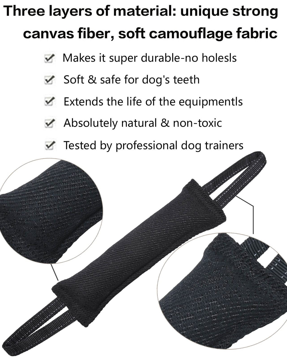 Clysoru linen tug toy lightweight and easy to clean.