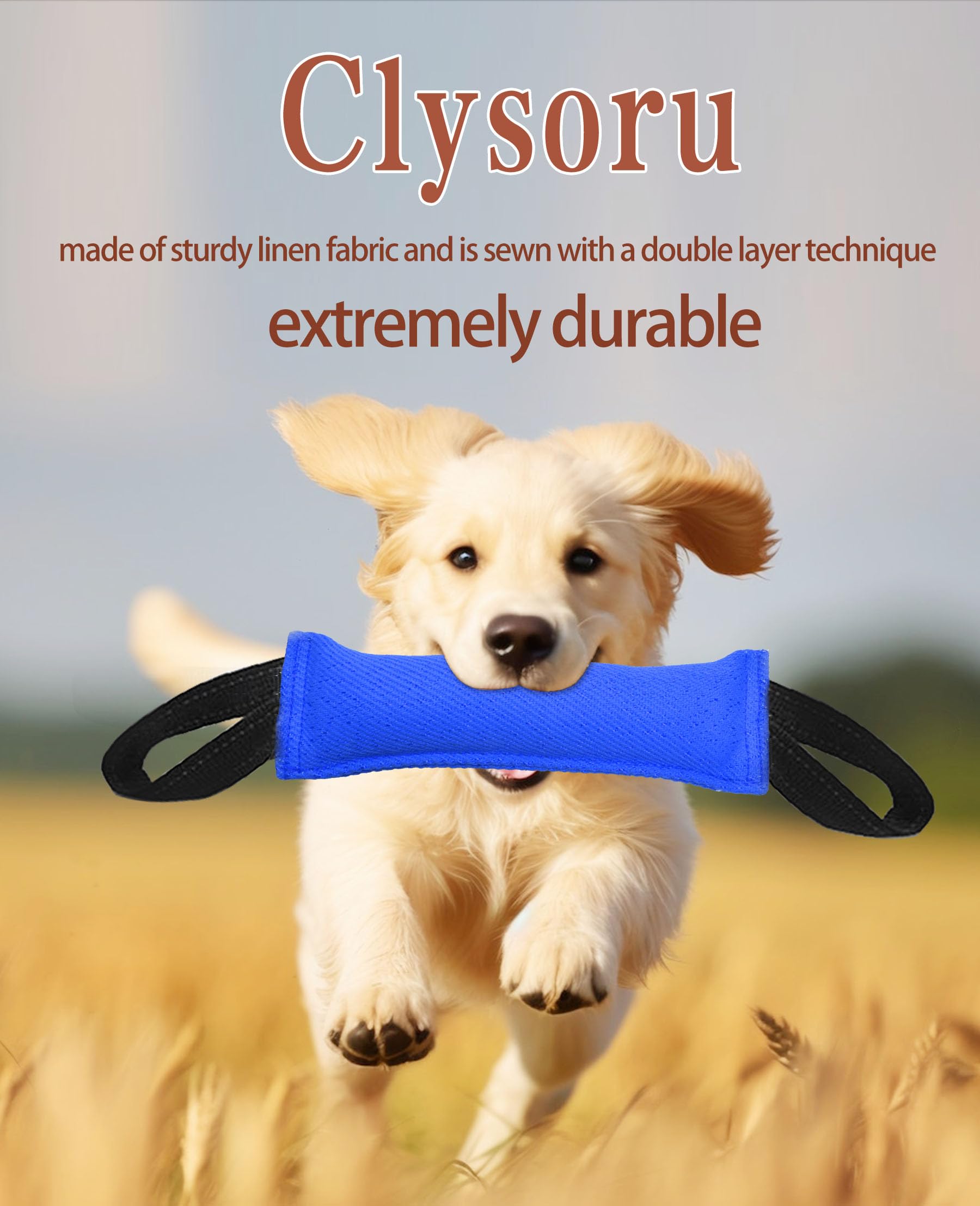 Clysoru interactive tug toy ideal for training and fetch.