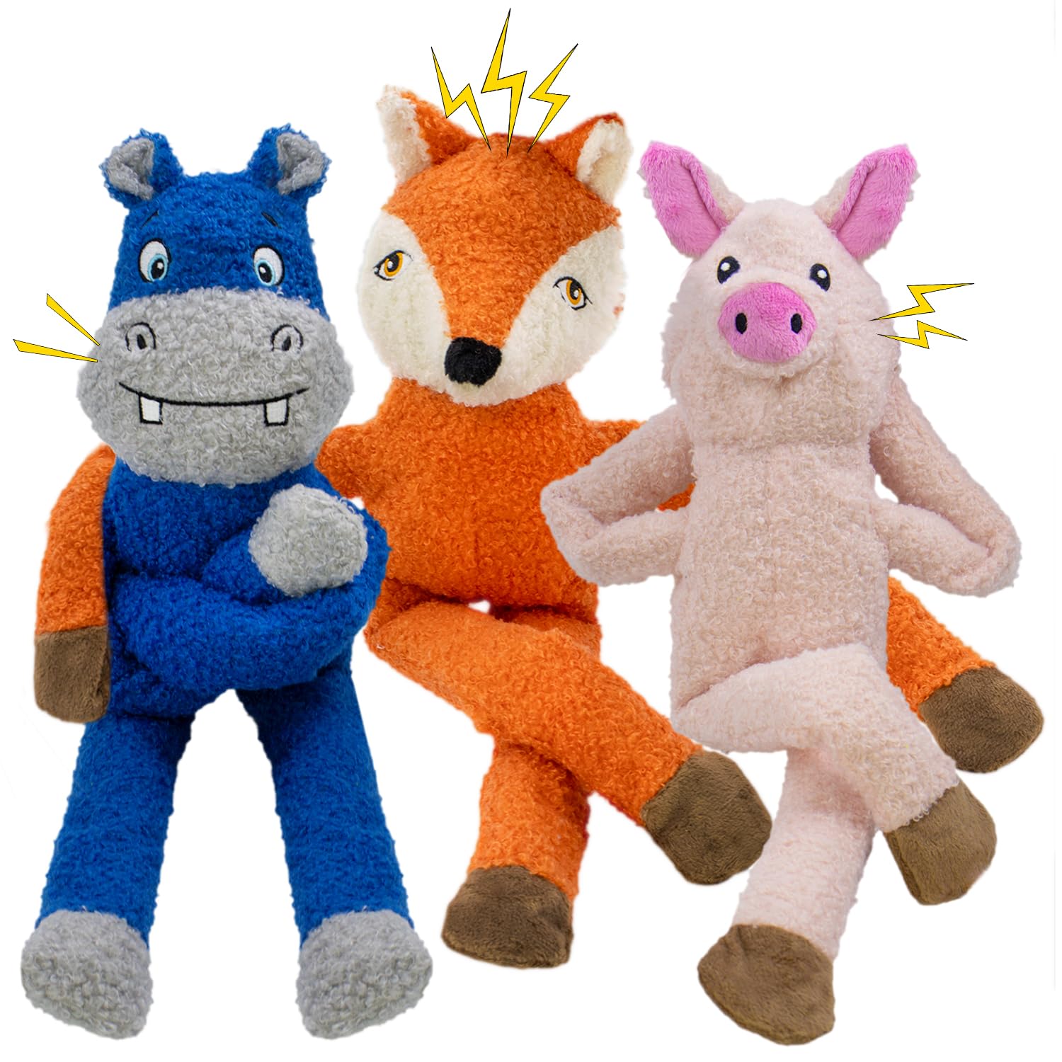 CneeeeeB pink pig plush toy with crinkle and squeak for sensory play