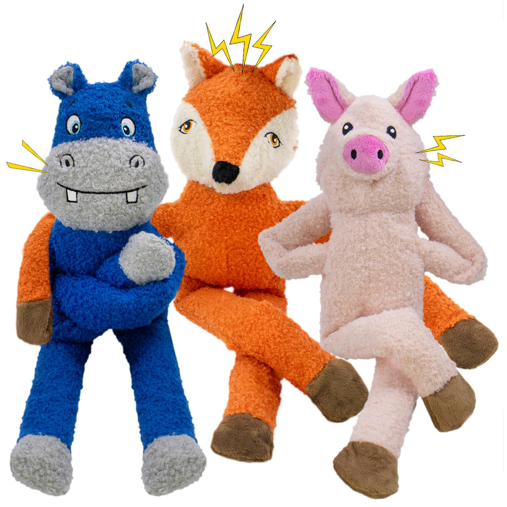 CneeeeeB pink pig plush toy with crinkle and squeak for sensory play