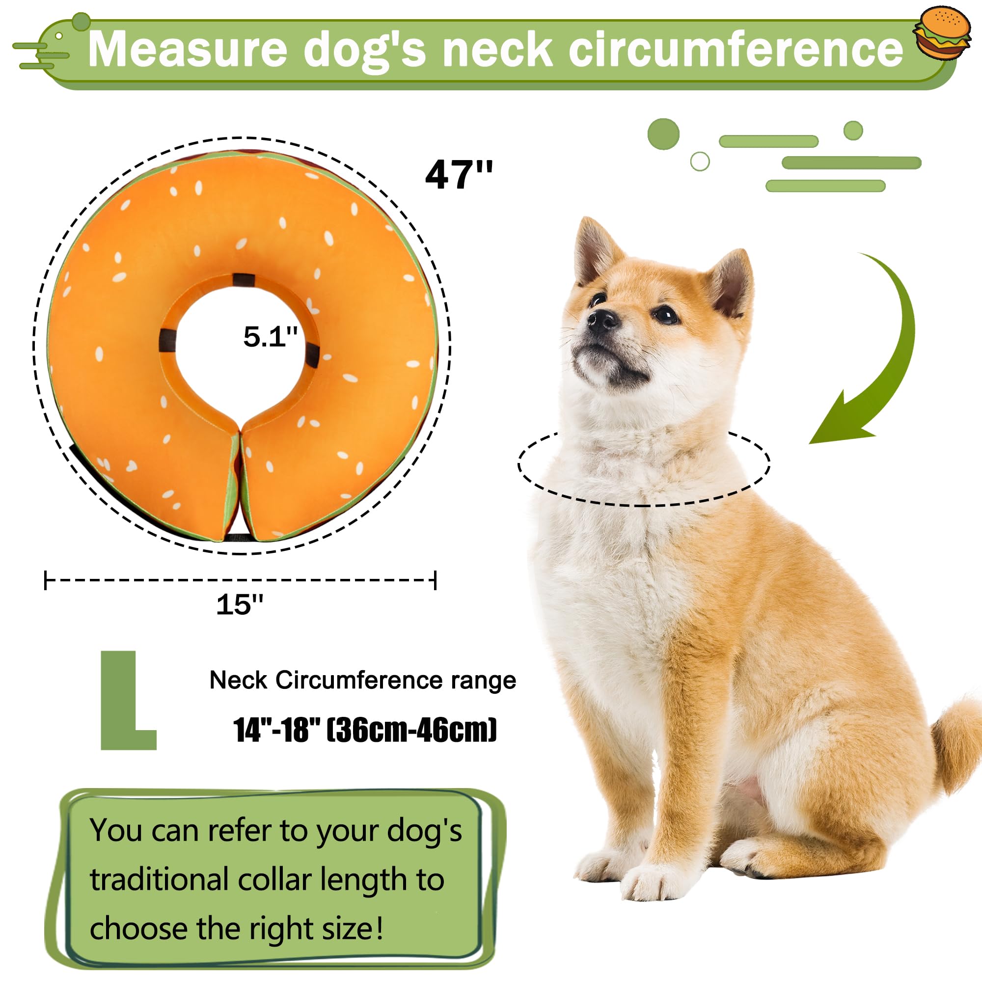 Cneo cute donut design helps pets accept wearing the collar