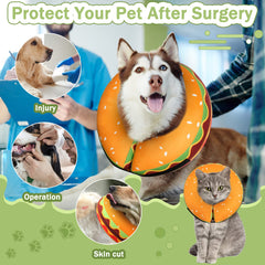 Cneo donut collar showing adjustable strap and secure buckle for a snug fit.