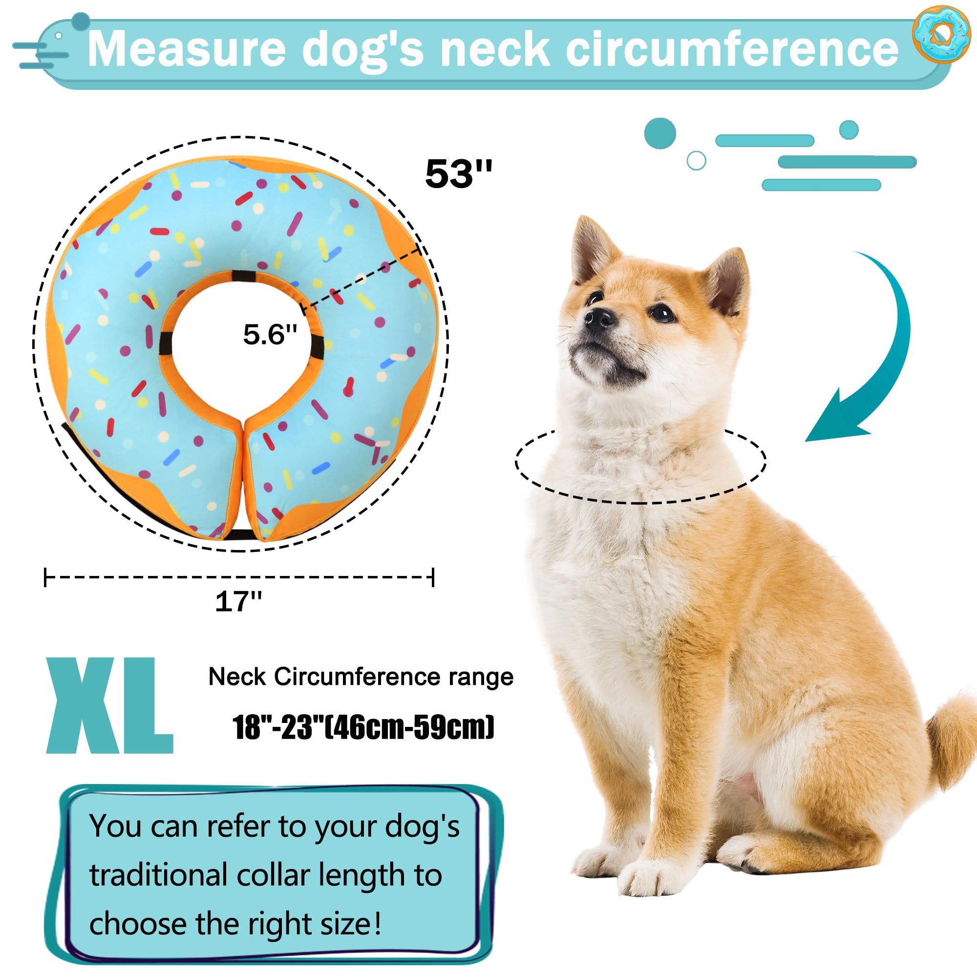 Cneo recovery collar with washable outer fabric and side zipper for easy cleaning.
