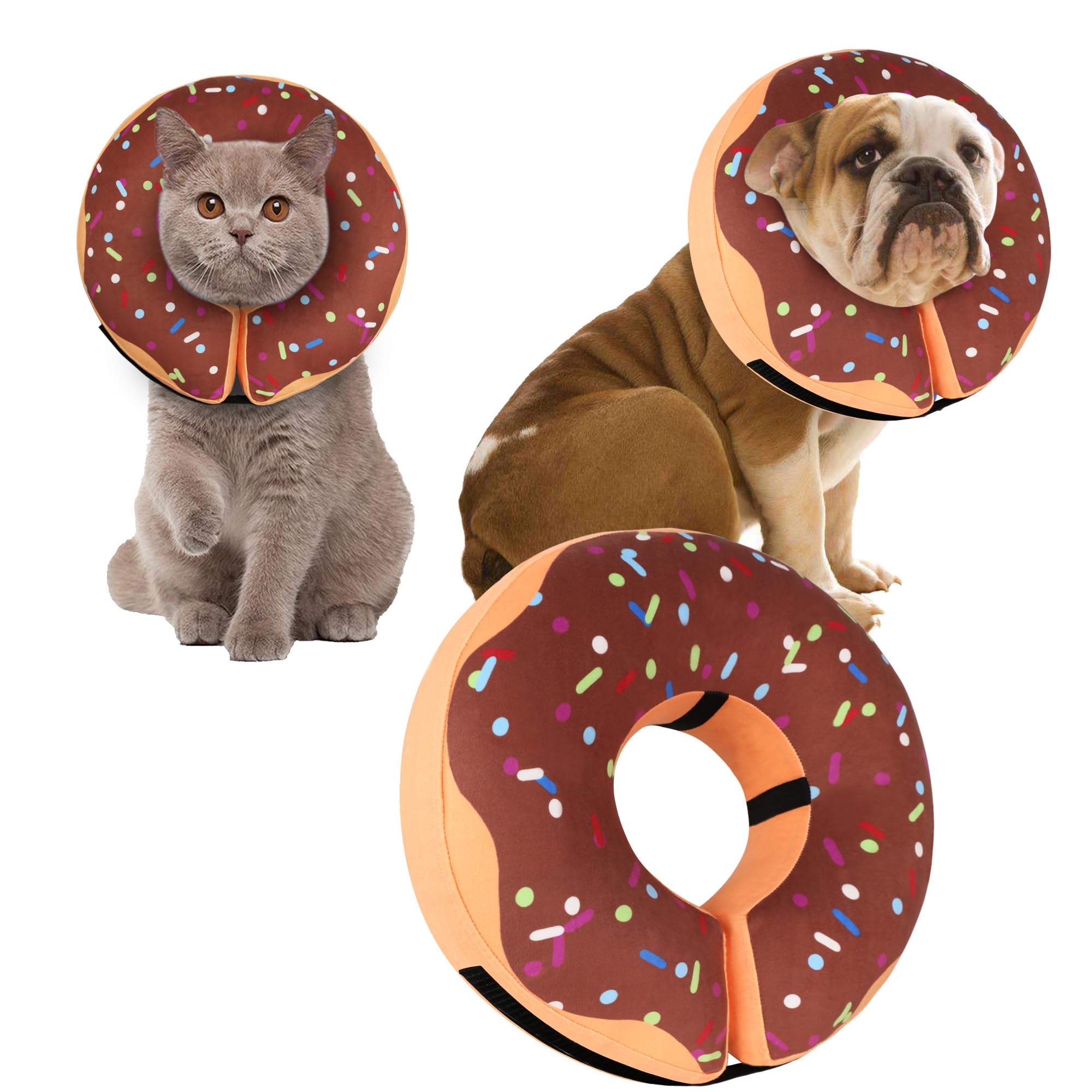 Cneo Recovery Donut Collar brown medium offers gentle protection during post-surgery recovery