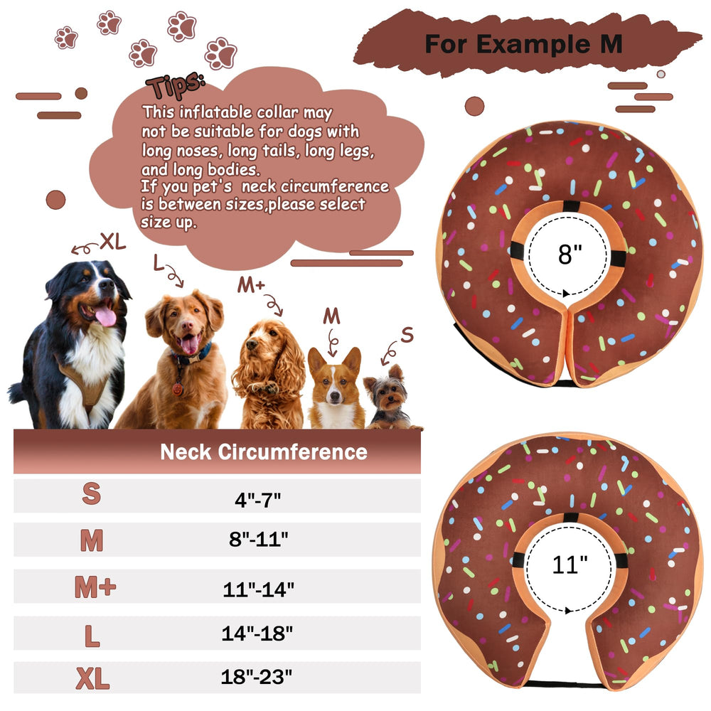 Cneo Donut Collar in use shows comfortable wear without blocking vision