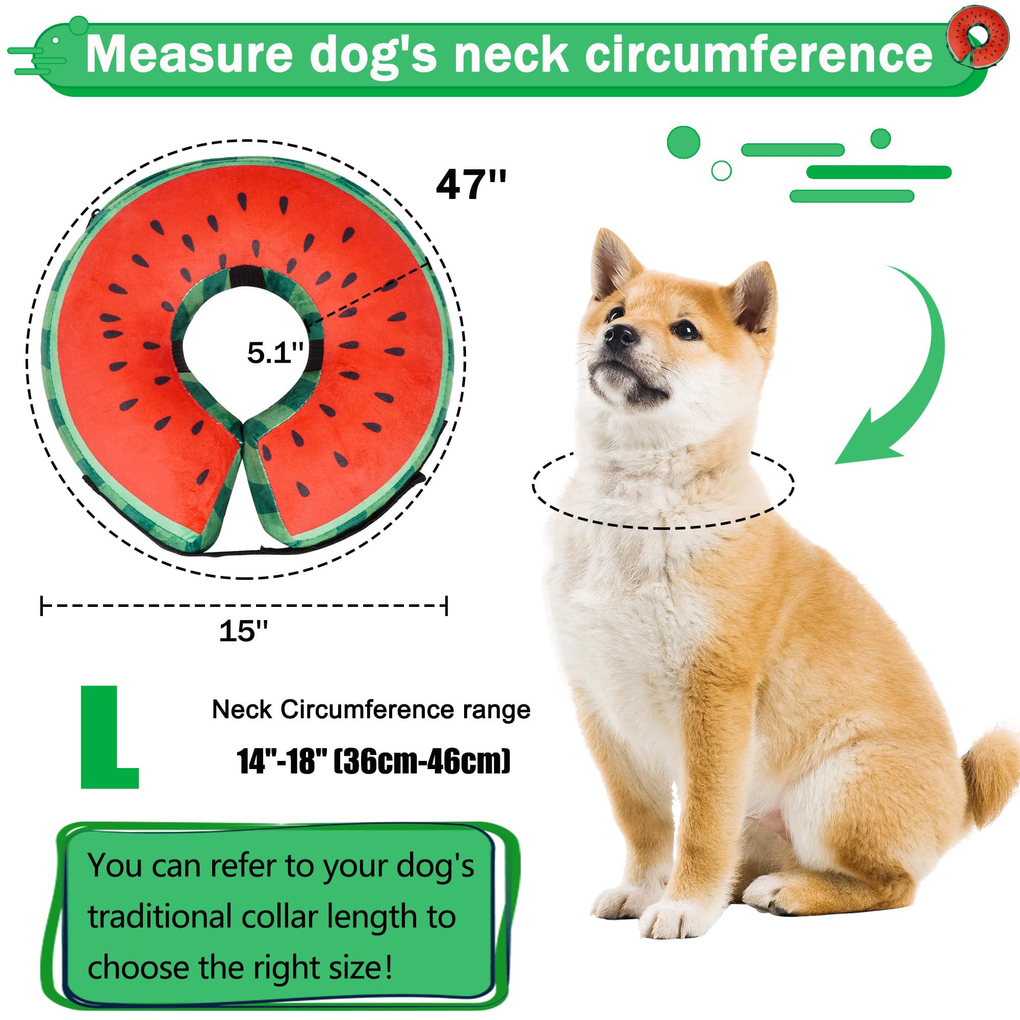 Cneo recovery collar with washable outer cover for easy cleaning.