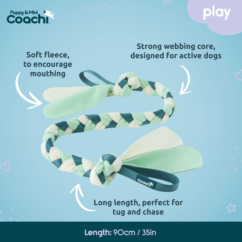 Coachi Tuggi Tug helps interrupt biting during playtime.