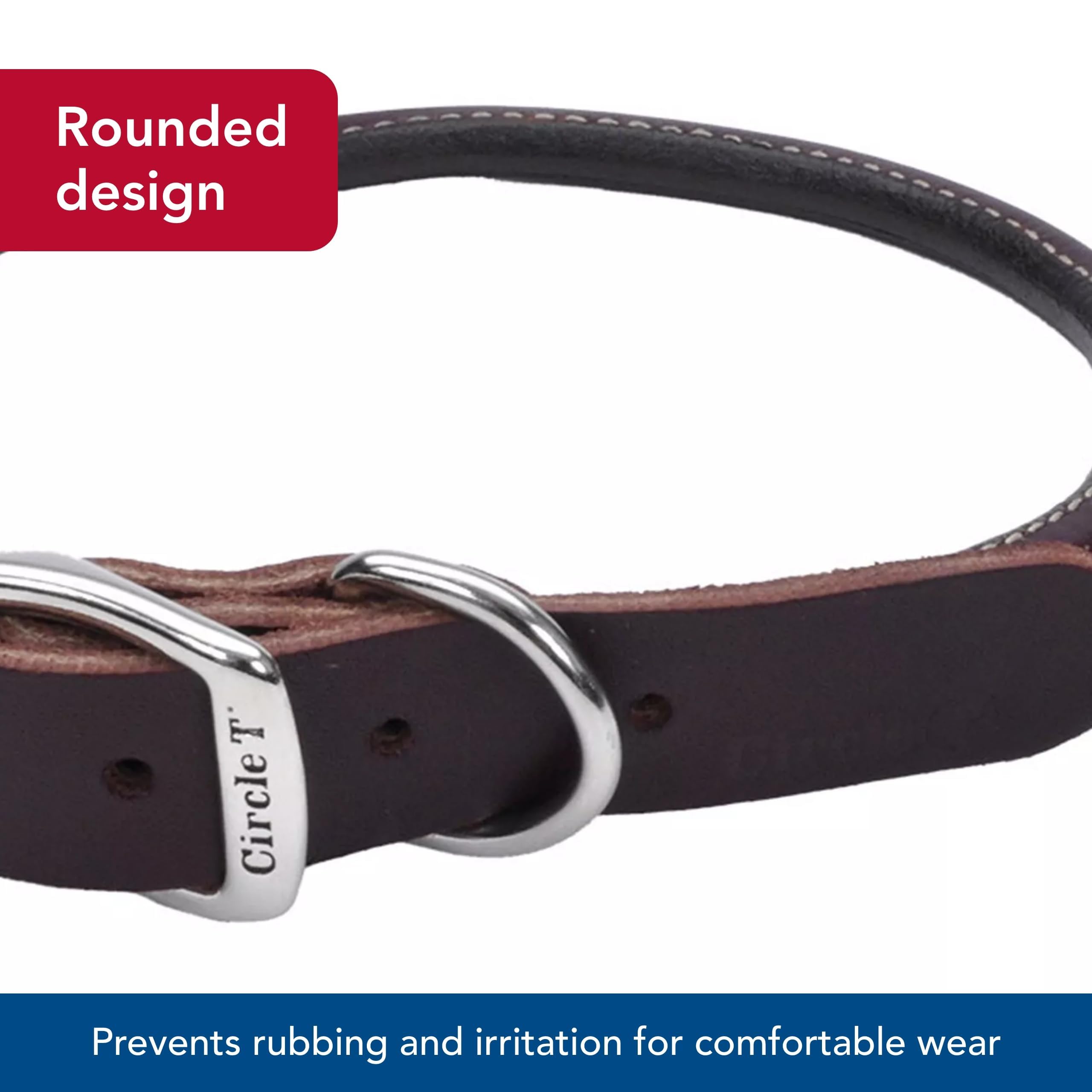 Coastal Pet Circle T Latigo durable leather color stays rich with wear.